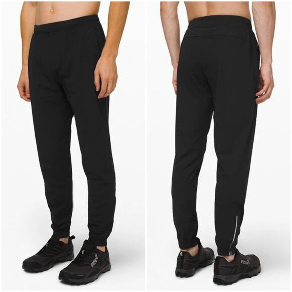 Lululemon Other - LULULEMON Pants Mens XL Black Surge Jogger Zipper Running Pockets Tapered